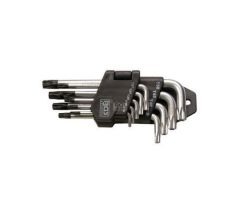 JEU DE 9 CLES TORX ETOILE T10 20 25 27 30 40 45 50