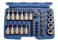 Douilles embout torx étoile mâle femelle T E