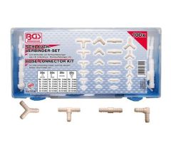Assortiment de 100 connecteurs de tuyaux plastiques ou caoutchouc