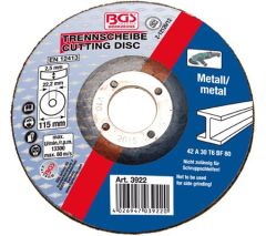 Disque tronçonnage acier 115 mm / 22.5 mm / 2.5 mm