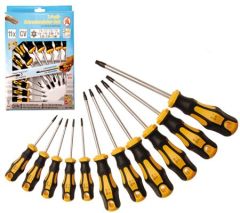 Jeu de 11 tournevis torx percé de T8 à T40 et non percé T6 et T7