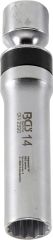 Douille articulée à bougie douze pans avec ressort de retenue 10 mm (3/8") 14 mm