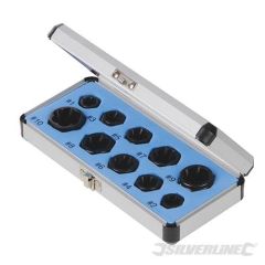 Coffret 10 douilles spéciales écrou abîmé 9 - 19 mm