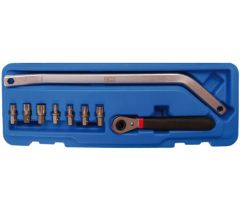 Coffret clé de serrage de galet tendeur excentrique 7 embouts torx et XZN