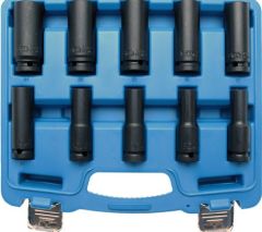 Coffret douilles longues à choc 1/2" 75 mm 10 à 24
