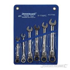 Trousse de 6 clés mixtes à cliquet et à tête inclinable
