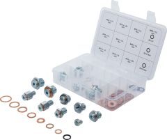 Assortiment de réparation de bouchons de vidange d’huile | 63 pièces
