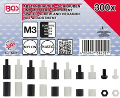 Assortiment de vis de séparation et d’écrous hexagonaux nylon 300 pcs