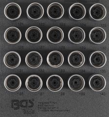 Insert de servante d'atelier 1/6 : Jeu d’outils pour écrous antivol pour Opel (type C) | 20 pièces