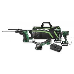 Pack 4 machines 18V avec 3 x 5.0 Ah accus et chargeur avec sac de transport